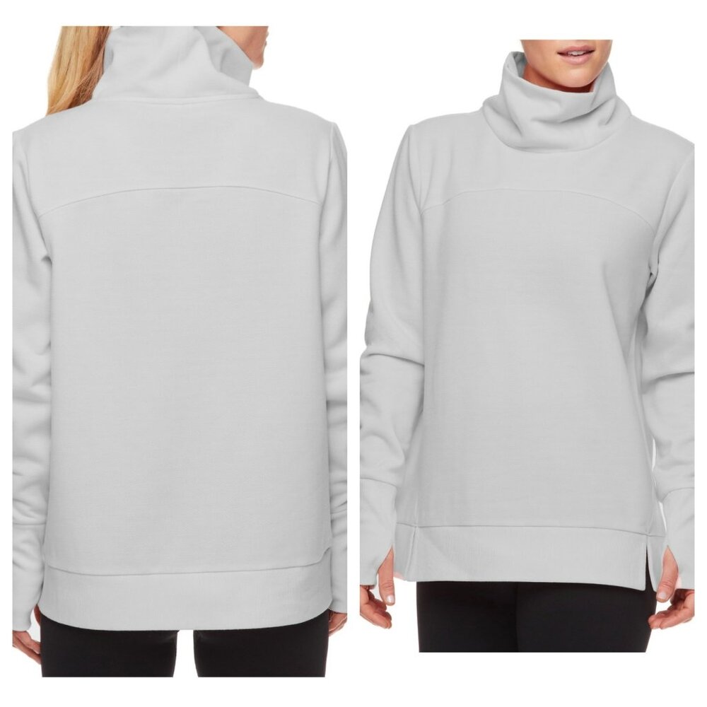 Avia Women’s Herringbone Pullover – Athleisure Soft Cowl Neck Size Small Classic